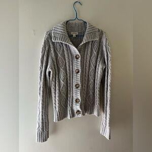 Gray Cable Knit Sweater